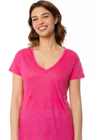 MC2 SAINT BARTH Woman Fuchsia Linen T-shirt
