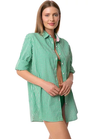 MC2 SAINT BARTH Gingham Cotton Shirt With Embroidery