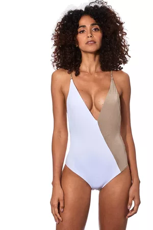 MC2 SAINT BARTH V Neck One Piece Swimsuit