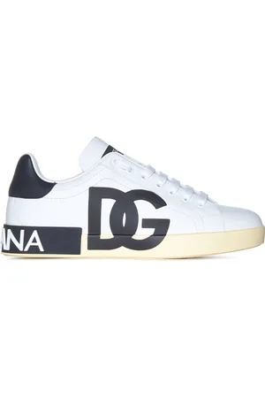 Dolce & Gabbana Portofino Nappa Sneaker With Printed Dg Logo
