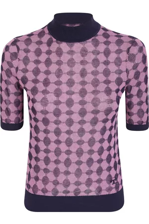 Tory Burch Geometric Print High Neck Pullover
