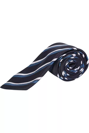 LARDINI Striped Tie In Silk By