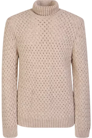 LARDINI Woven Knit Pullover Ivory