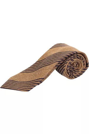 LARDINI Striped Tie In Silk Blend By