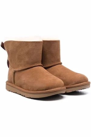 UGG Mini Bailey Bow Boots With Bow Detail In Leather Girl