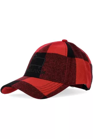 Woolrich Red Black Check Baseball Cap