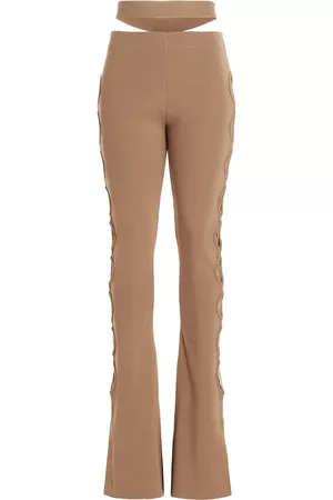 ANDREADAMO Cut Out Pants With Lacing