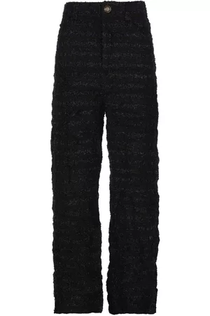 Balenciaga Tweed Metallic Thread Trousers