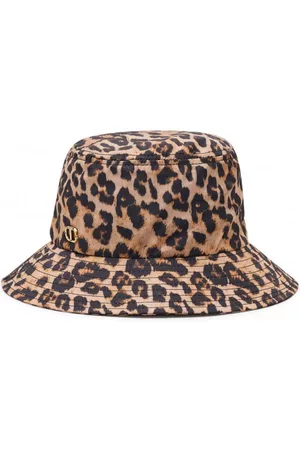 Twin-Set Beige Black Animalier Bucket Hat