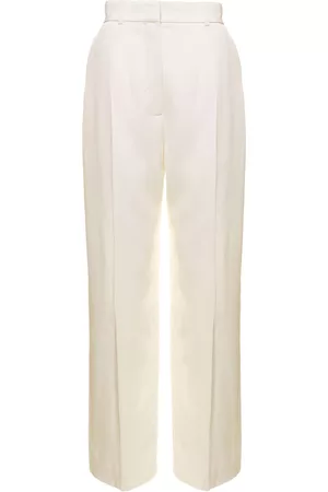 Casablanca Tailored Wide Leg Trousers In Silk Blend