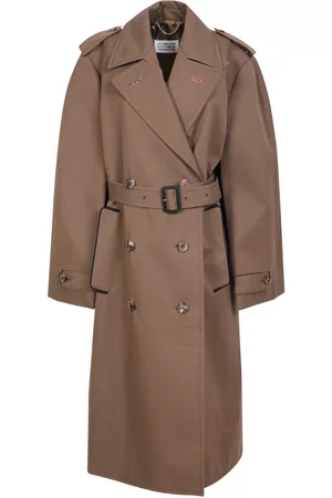 Maison Margiela Double-breasted Cotton Blend Trench Coat