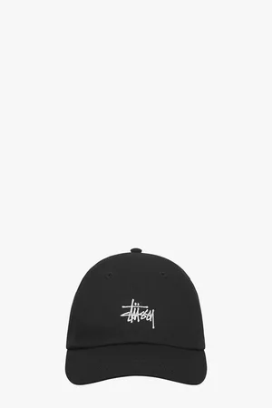 STUSSY Basic Stock Low Pro Cap Black cap with logo embroidery