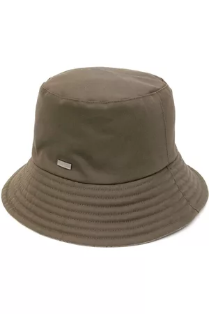HERNO Green Cotton Blend Bucket Hat