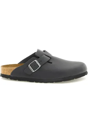 Birkenstock Slate Leather Boston Slippers