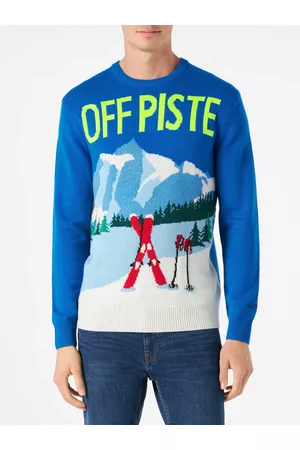 MC2 SAINT BARTH Man Sweater With Mountains Postcard