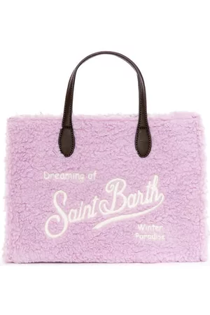 MC2 SAINT BARTH Lilac Sherpa Fabric Vivian Handbag
