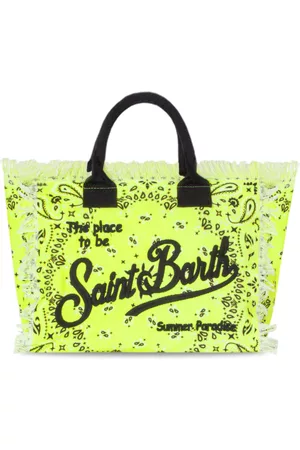 MC2 SAINT BARTH Vanity Canvas Shoulder Bag With Fluo Bandanna Print
