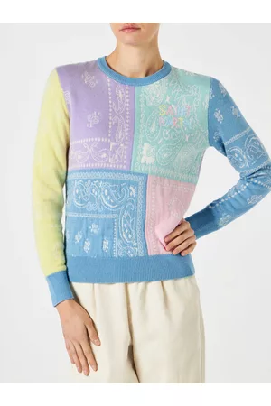 MC2 SAINT BARTH Woman Brushed Sweater With Bandanna Print