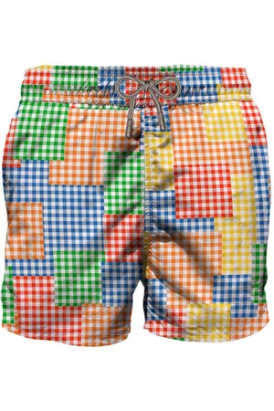 MC2 SAINT BARTH Gingham Man Swim Shorts
