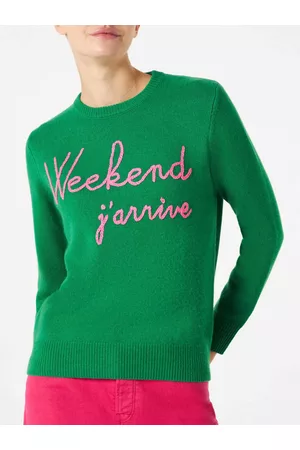 MC2 SAINT BARTH Sweater Weekend Jarrive Fluo Pink Embroidery
