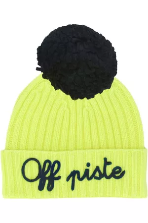 MC2 SAINT BARTH Kids Fluo Hat With Off Piste Embroidery
