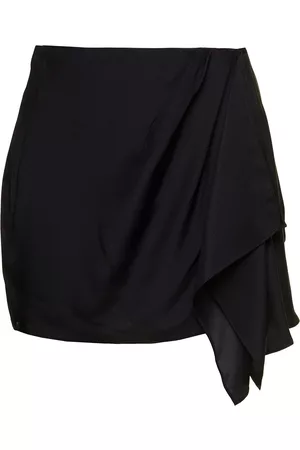GAUGE81 Anjo Miniskirt With Dramatic Side Draping Detail In Silk Woman