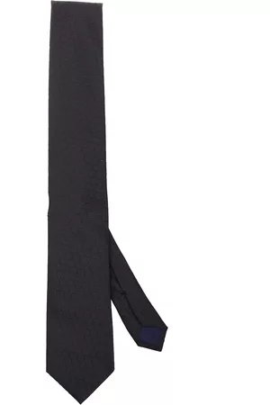 corneliani Black silk blend tie