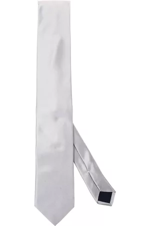 corneliani Pearl gray silk tie