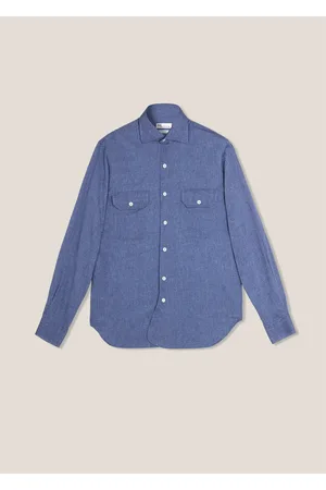 DoppiaA Aantero Blue Flannel Shirt