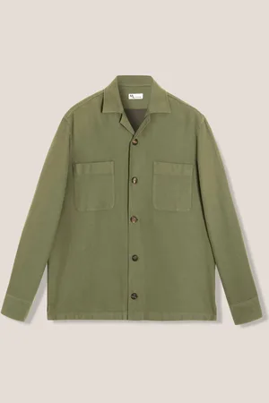 DoppiaA Aabba Green Cotton Overshirt