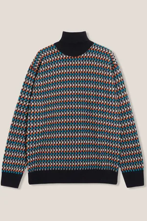 DoppiaA Aamintore Wool Turtleneck With Geometric Pattern