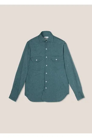 DoppiaA Aantero Teal Flannel Shirt