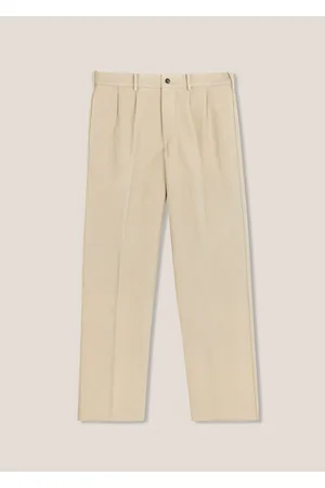 DoppiaA Aalghero Straight-leg Pleated Cotton-flannel Trousers
