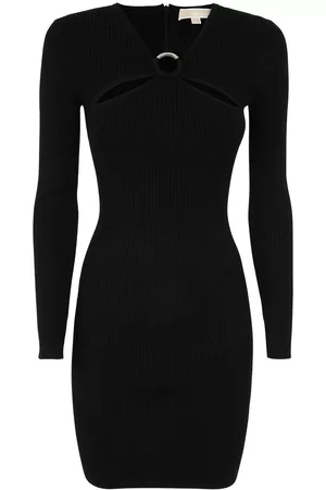 Michael Kors Cut-out Ribbed Knit Mini Dress