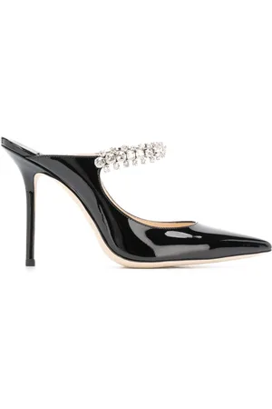 Jimmy Choo Pumps With Crystal Strap In Patent Leather Woman