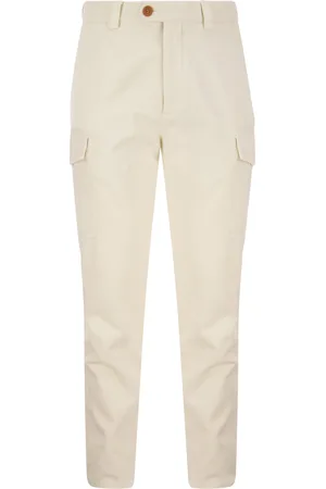 Brunello Cucinelli Leisure Fit Cotton Gabardine Trousers With Cargo Pockets