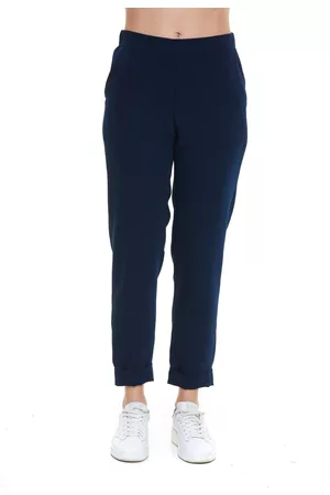 PAROSH Elastic Waist Cropped Trousers