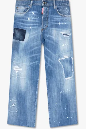 Dsquared2 Wide Leg Distressed Jeans