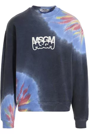 Msgm Logo Print Tie Dye Sweatshirt By Burro Studio