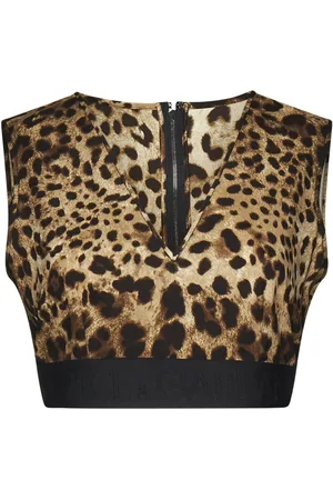 Dolce & Gabbana Leopard Printed Sleeveless Top