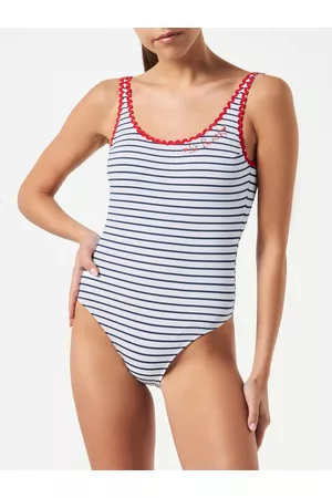 MC2 SAINT BARTH One Piece Swimsuit With Love St. Barth Embroidery