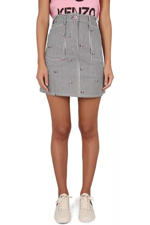 Kenzo Striped Denim Mini Skirt