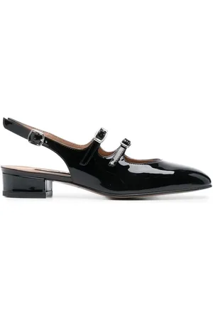Carel Black Patent Peche Leather Mary Jane Pumps Woman