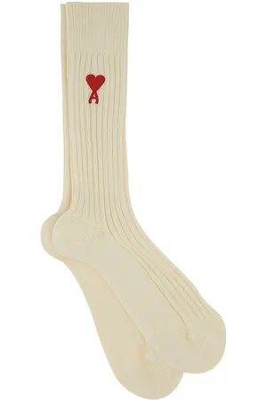 Ami Ivory Stretch Cotton Blend Socks Set