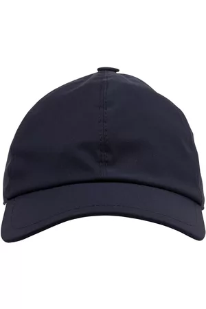 FEDELI Hombre Sombreros - Man Navy Blue Technical Fabric Baseball Hat