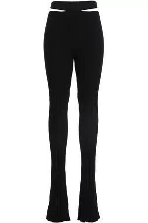 ANDREADAMO Ribbed Flared Trousers