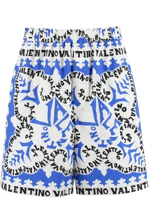 VALENTINO Printed Cotton Bermuda Shorts
