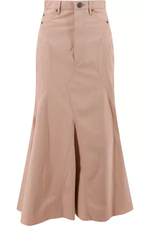 Burberry Cotton Gabardine Long Skirt
