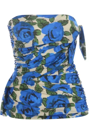 Serafini Flower Bloom Off-shoulder Top