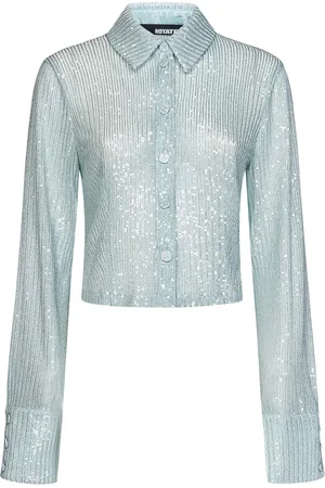 ROTATE Sequins Long Sleeve Shirt